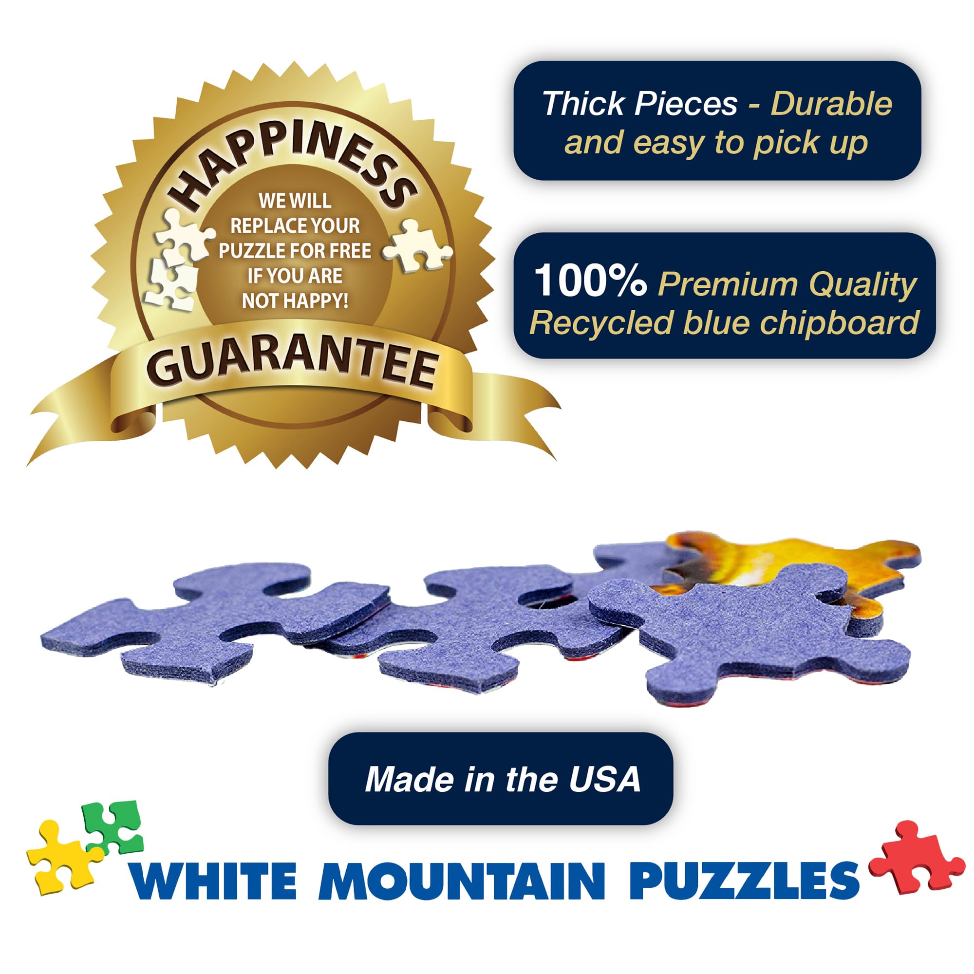 Amazon.com: White Mountain 1000 Piece Jigsaw Puzzle Nostalgic
